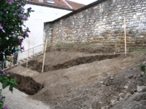 Le terrassement effectué